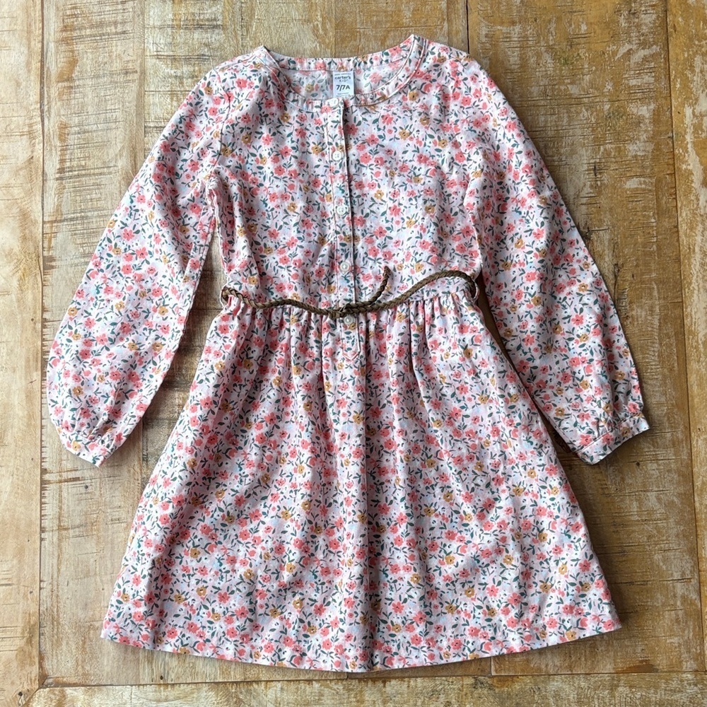 NWOT Carter’s Pink Floral Dress size 7